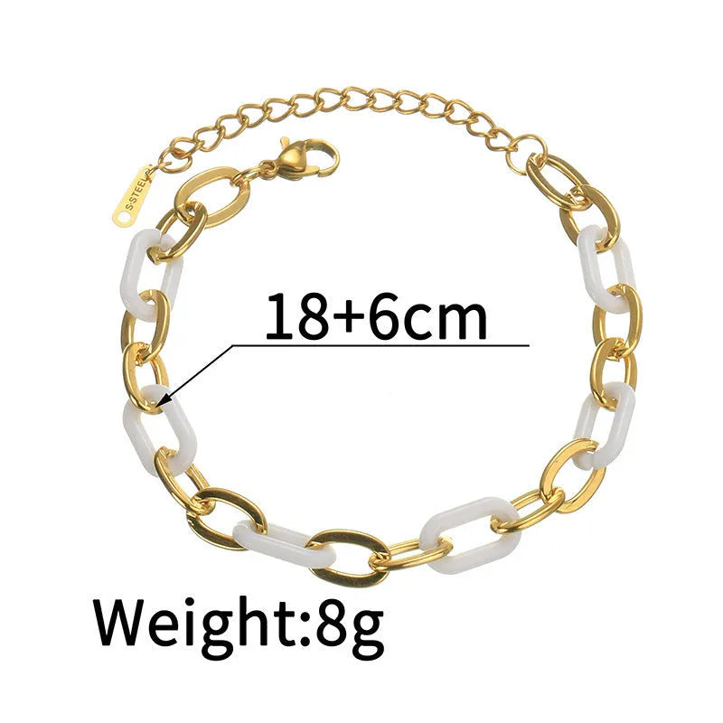 Women's stainless steel resin bracelet with double-layer loving heart design and heart-shaped pendant
