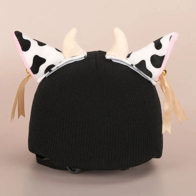 Cartoon plush fabric motorcycle helmet cover decorative accessory