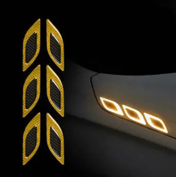Blue reflective bumper protection strips for car wheels, 17mm wide resin construction