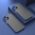 Fine hole textured frosted hard iPhone case with flexible TPU sides in dark night green colour.