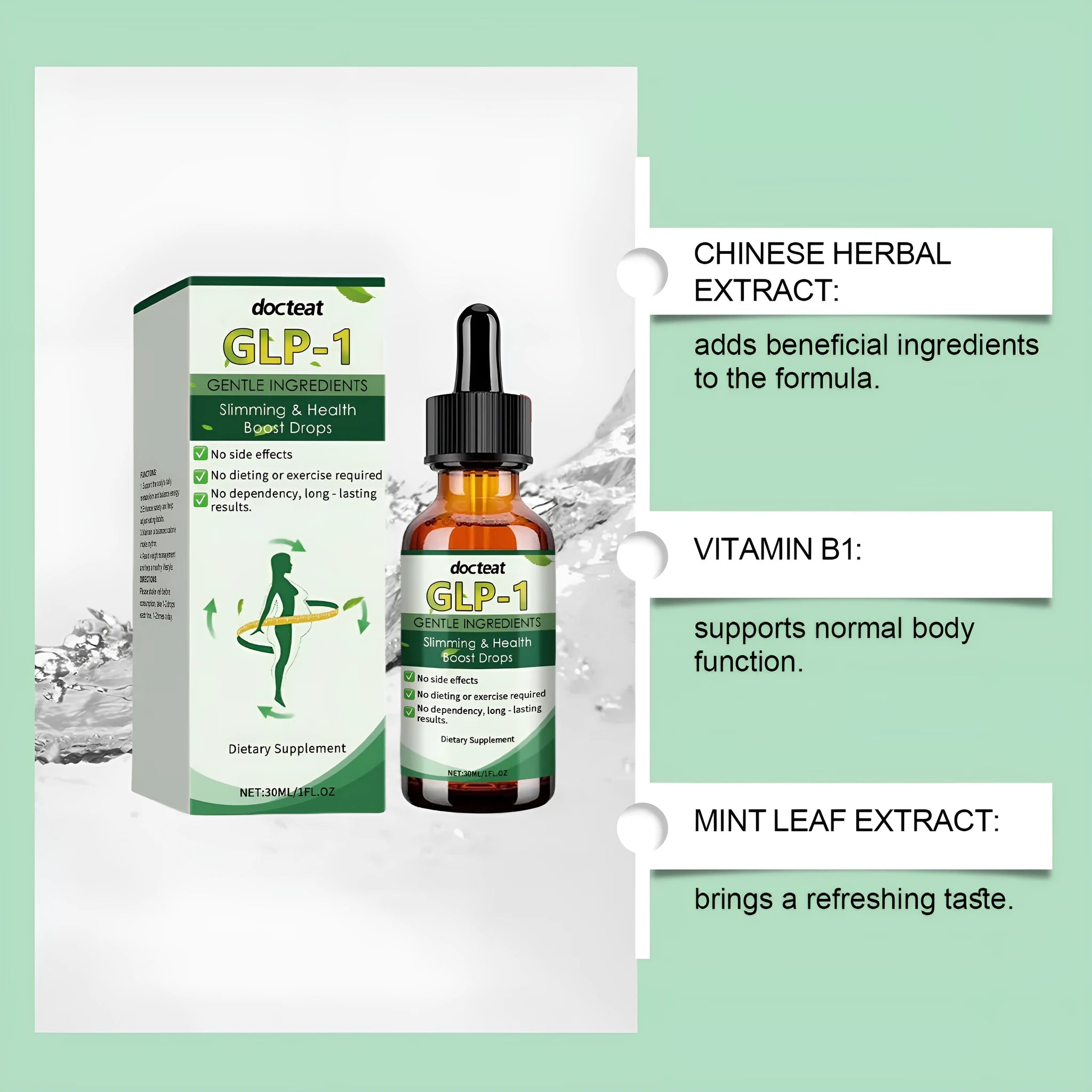 30ml dropper bottle of Management Drops Multiple Plant Extraction skincare serum