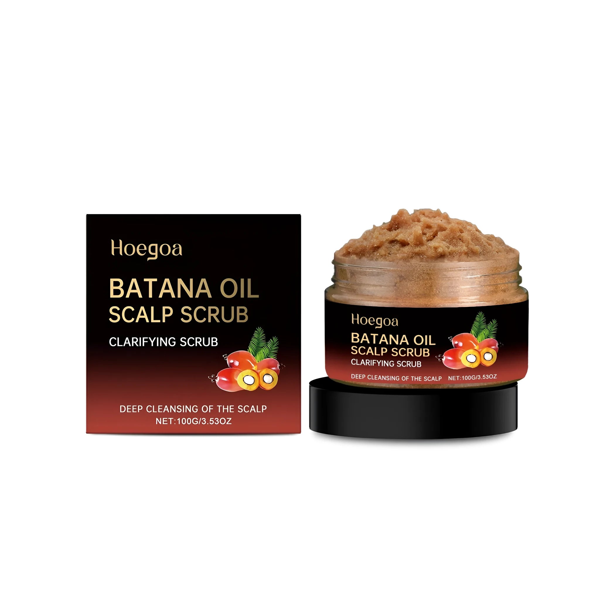 100g jar of sea salt scalp scrub with macadamia oil and botanical extracts
