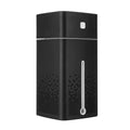 Black and white USB desktop humidifier with 1000ml capacity on desk