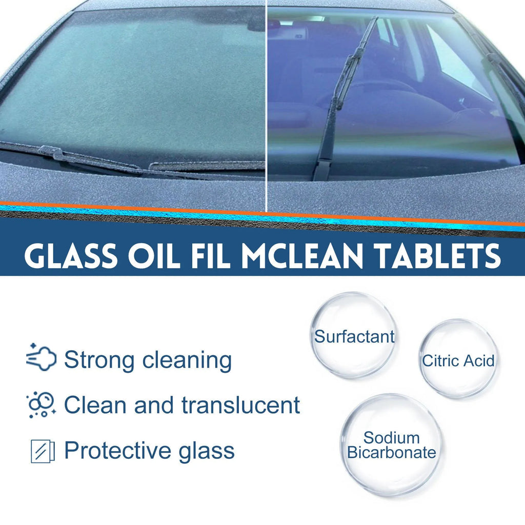 Box of 30 car oil-removing film cleaning effervescent tablets with concentrated cleaning formula