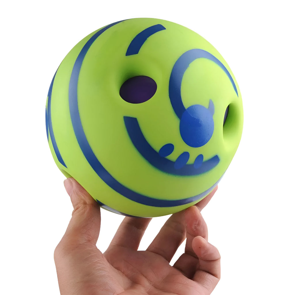 Green vinyl dog molar chew ball, 10cm diameter, non-toxic and bite resistant training toy