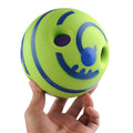 Green vinyl dog molar chew ball, 10cm diameter, non-toxic and bite resistant training toy