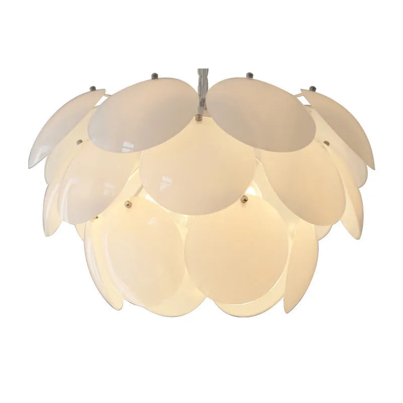 Modern French simplicity glass pine ceiling light for living room or bedroom, diameter 45cm or 55cm, 110V