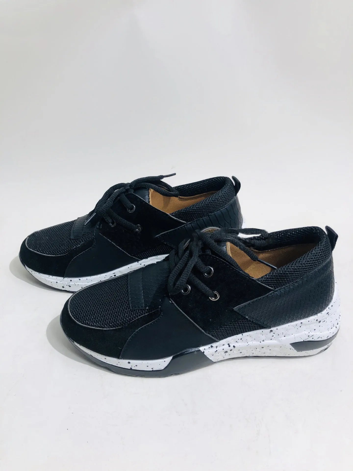 Women's casual suede sneakers with a wedge heel in various colour options