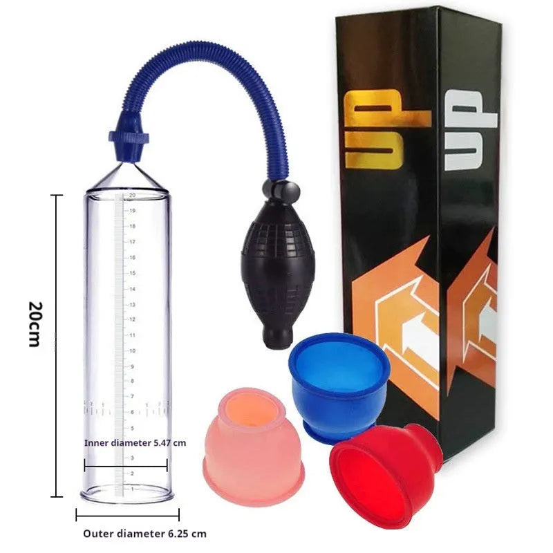 Male exercise machine silicone cover accessory with plastic valve colour and complete component set