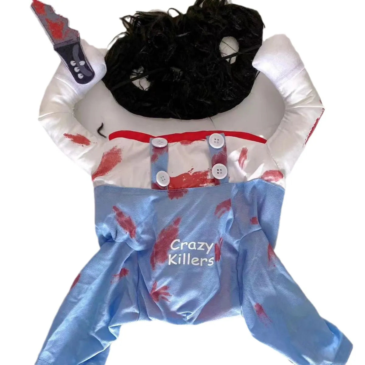 Bloody doll style pet costume with sand carving decoration for dogs and cats