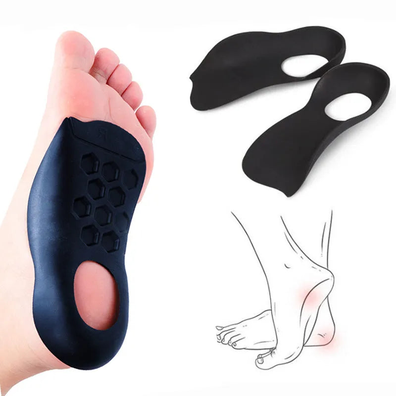 TPR arch support varus correction insole in white, black, or skin colour for sizes 35-45.