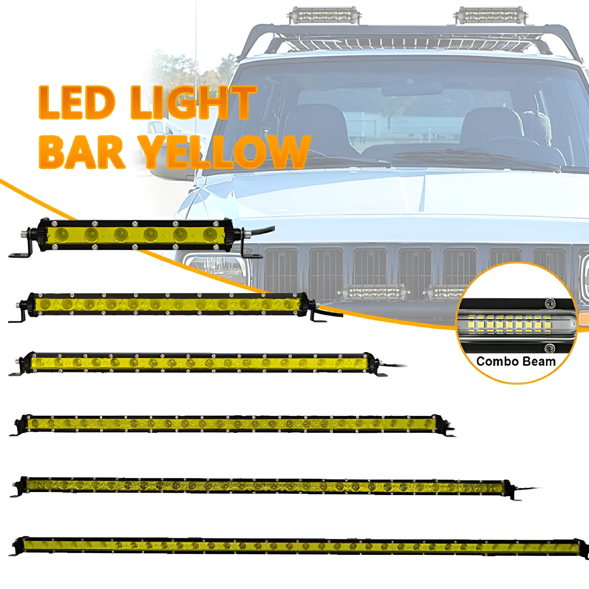 25-inch single row aluminium LED light bar for car with mounting brackets