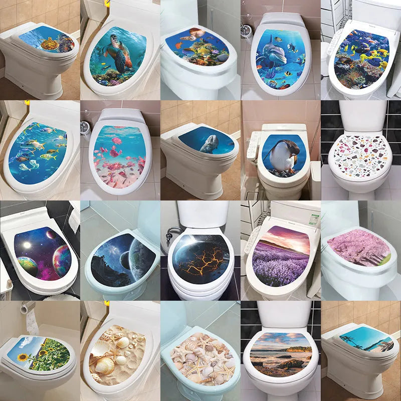 PVC self-adhesive wall sticker 29x34cm underwater world cosmic starry sky design