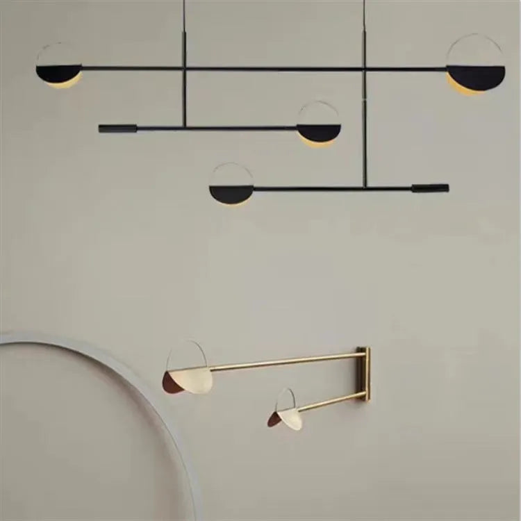 Simple 4-head alluvial gold chandelier with LED lighting for bedroom study dining room kitchen