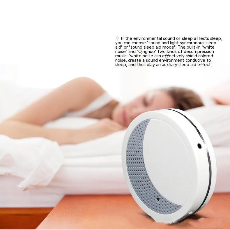 White ABS plastic sleep aid instrument with USB port and control buttons
