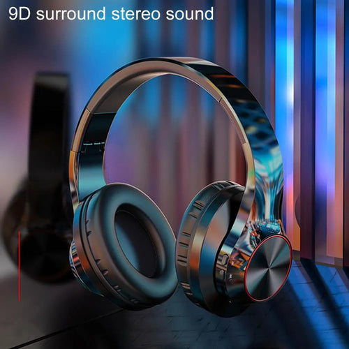 A11 wireless Bluetooth stereo headset in blue or white colour with bilateral design for head-mounted use