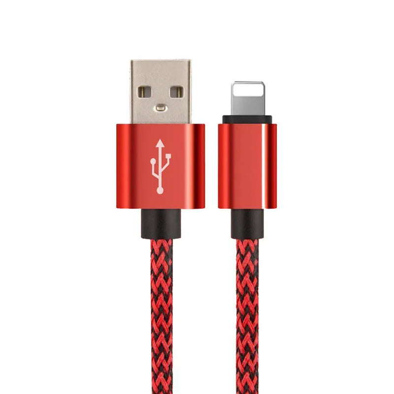 Braided hemp rope mobile phone charging cable for Apple iPhone in six colour options