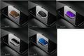 Finger buckle USB charging cigarette lighter with metal body in black ice colour