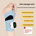 Wireless adjustable hand massage instrument with multiple coloured wristbands on a table