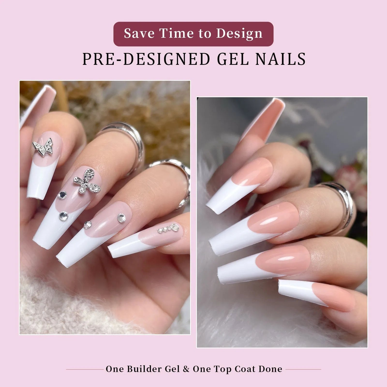 Box of 288 French wear armour nail stickers with seamless removable design