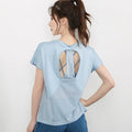 Women's short sleeve sports T-shirt in polyester fabric for athletic activities