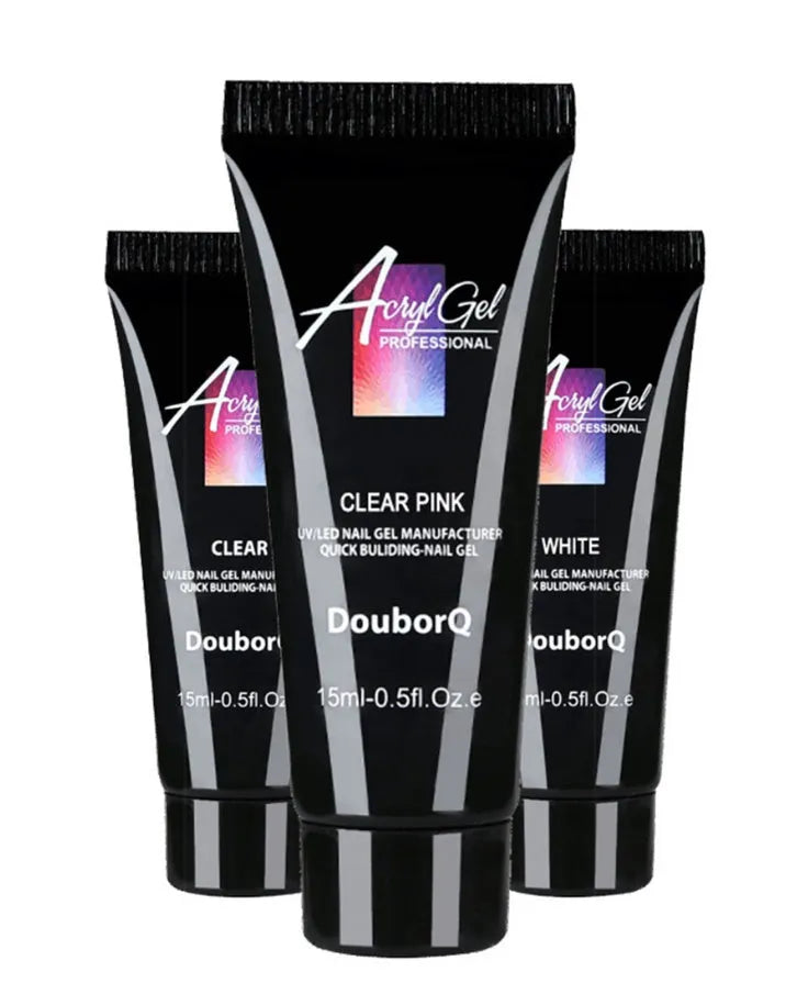 Major Dijit UV nail polygel set three 15ml pots and 48 mold tips