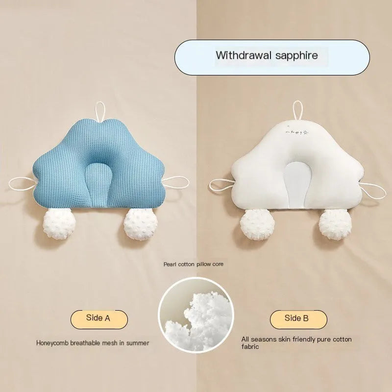 U-shaped baby head shaping pillow in pure cotton with detachable support column