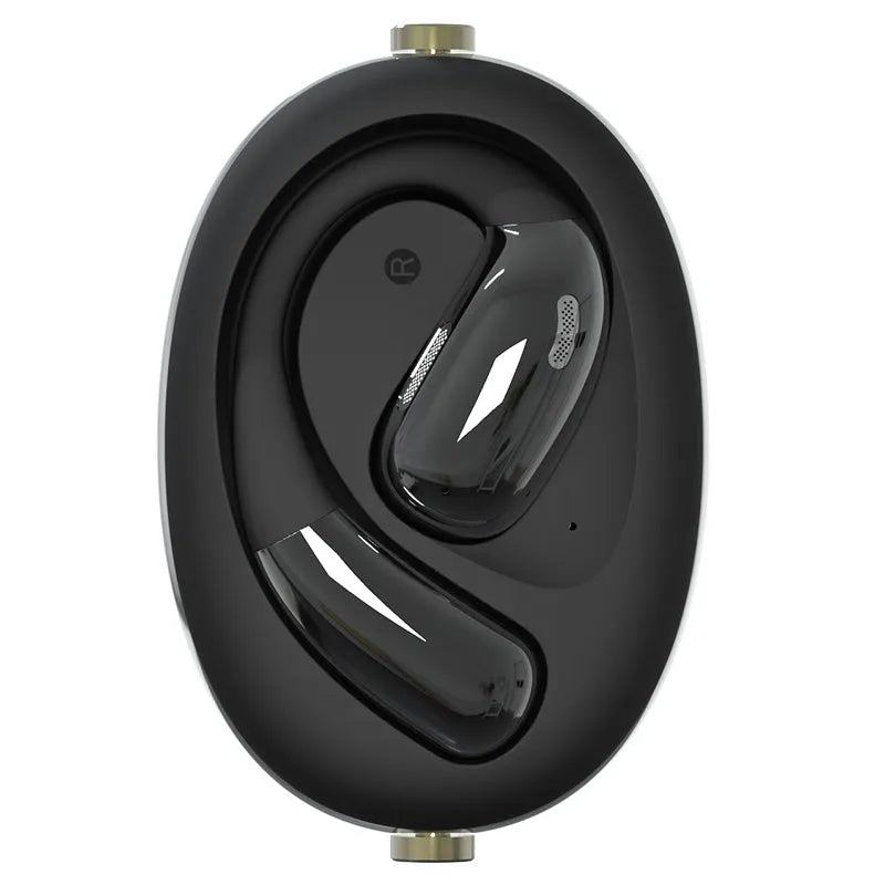 Wireless Bluetooth headset with AI translation and noise reduction, ear hook design, PC ABS material, black colour