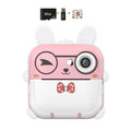 Q5 Polaroid children's digital cartoon camera in pink rabbit design with lanyard and stickers