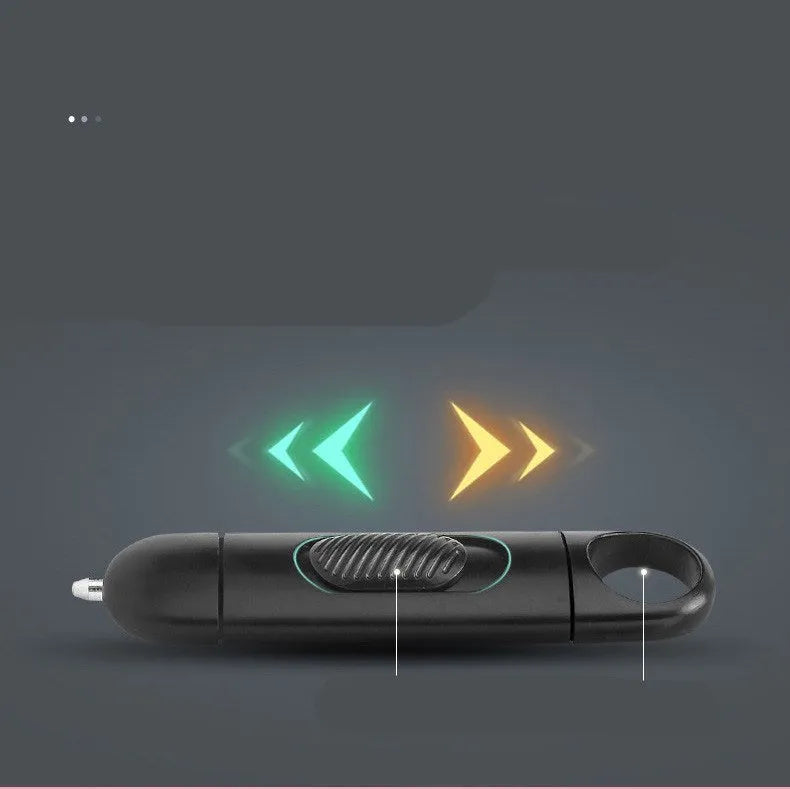 Contactless keypad disinfection tool in black, ABS plastic body with metal silver plating, for elevator and ATM use