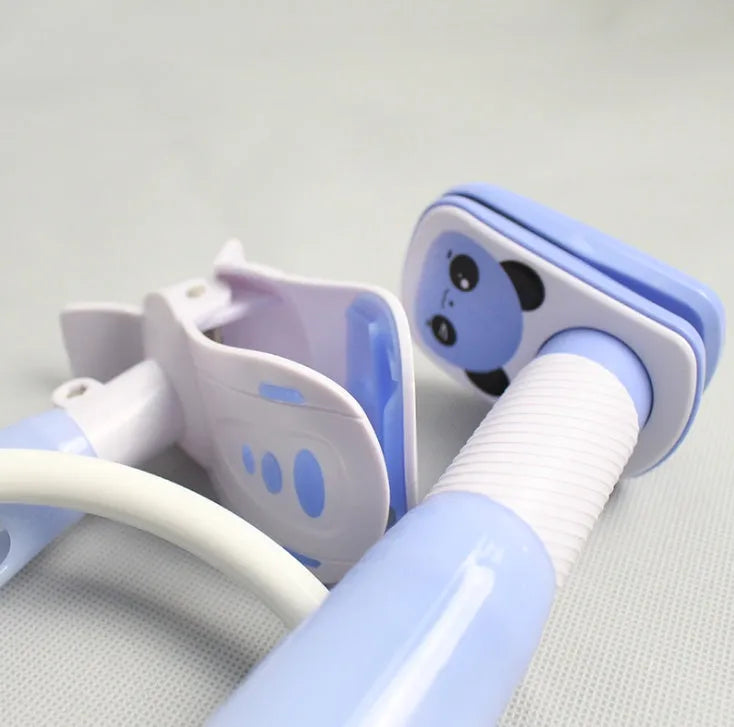 Blue baby feeding bracket with 1.05 metre extended length for lactation stage support