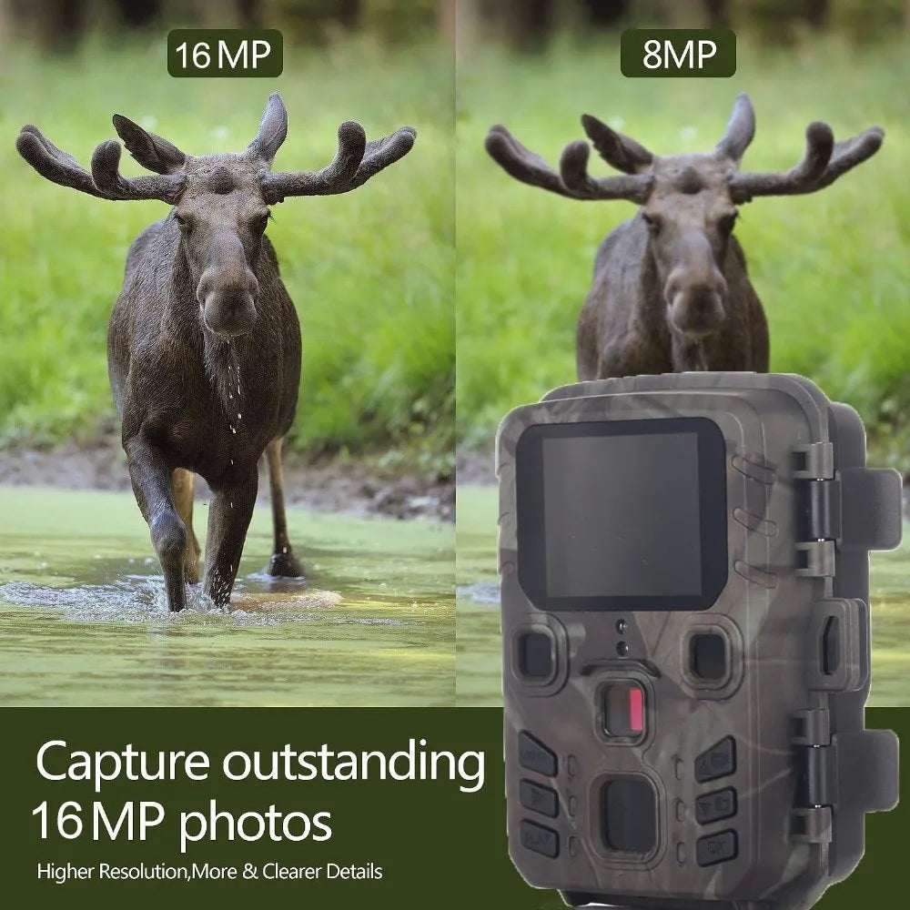 Black plastic infrared night vision monitoring device with TF card slot.