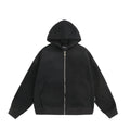 Loose fit solid colour cardigan coat featuring a small bag design on the back.