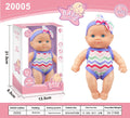 A 21.5cm tall vinyl simulation baby doll figurine in a colour box.