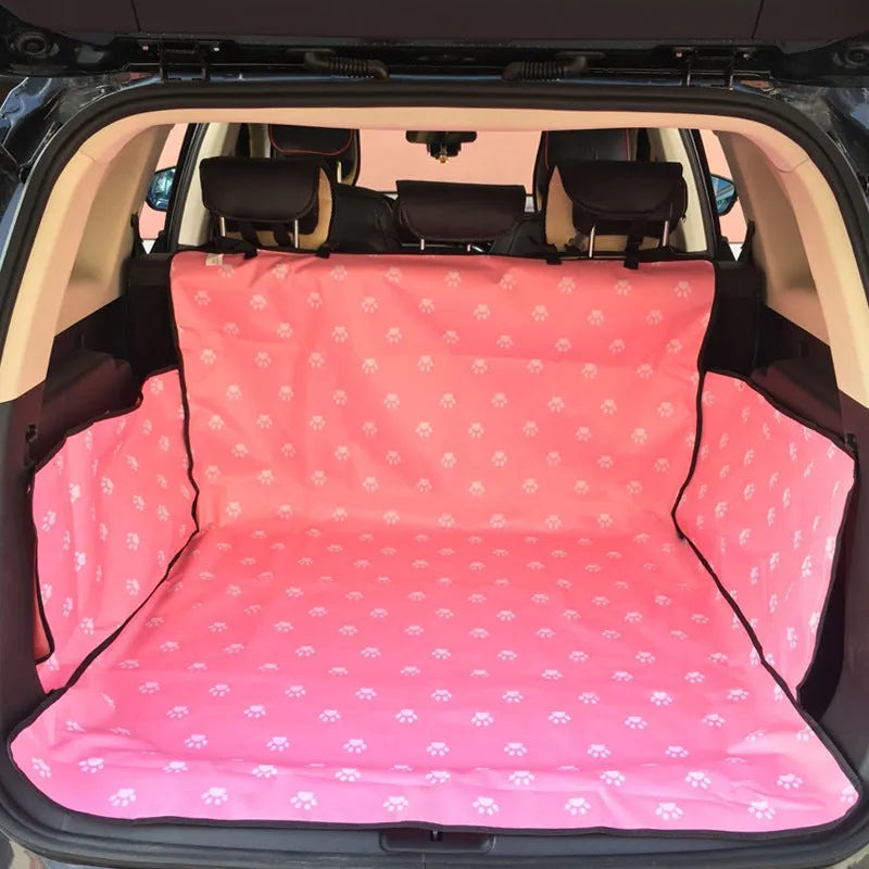 Footprint Dog Transporters waterproof car seat hammock protector with safety belt D1010, 130cm by 150cm by 55cm, rear double seat pet cover