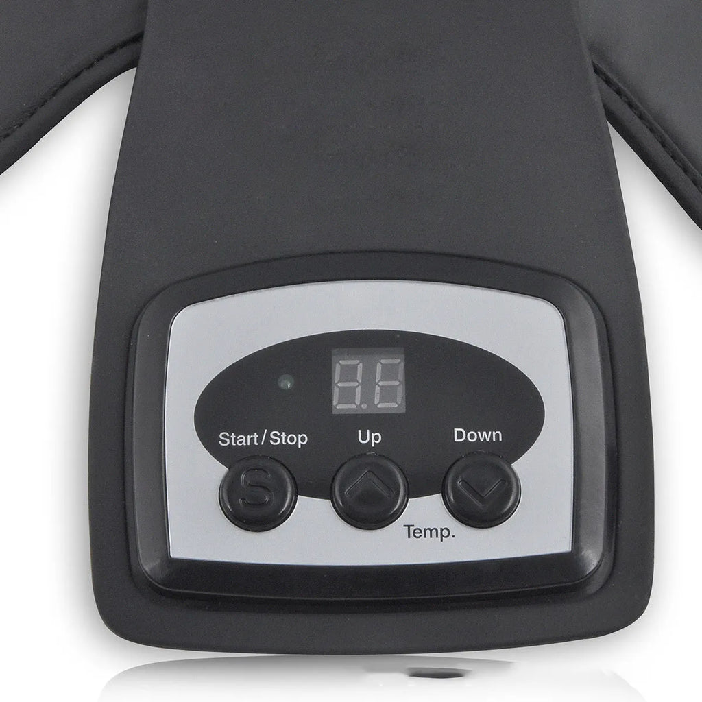 Infrared knee massager with knee pads and shoulder pads on grey background