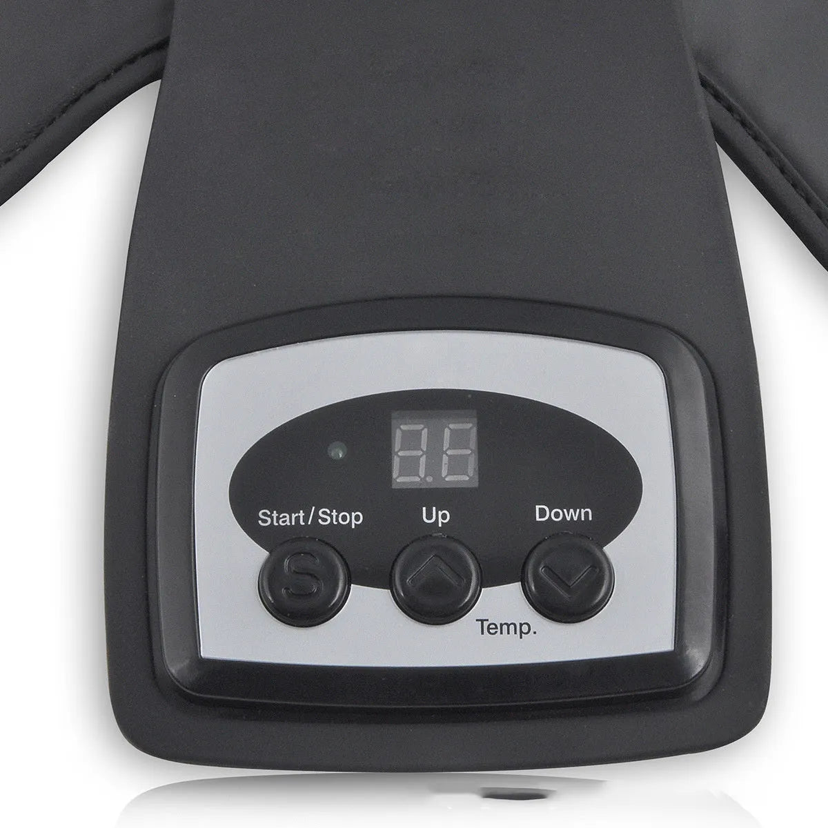 Infrared knee massager with knee pads and shoulder pads on grey background