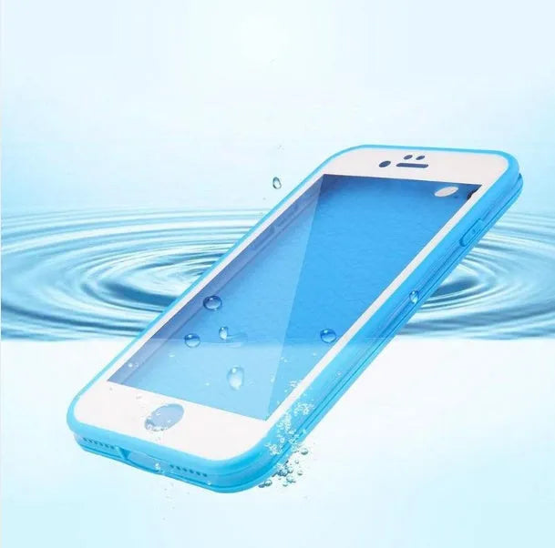 Waterproof Case 360 Degree Full Protection Front Case and Back Cover for iPhone X XS XR 8 7 Plus Slim Dust-Proof Diving Soft Silicon Rubber Black Blue White Gold Clear Green Rose Red
