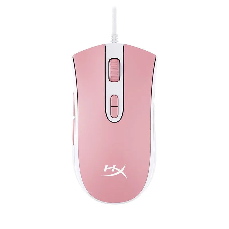 Pulsefire Core RGB wired gaming mouse in black or pink with USB cable
