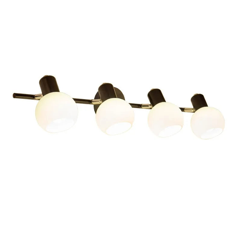American style LED wall lamp for bathroom mirror in black finish