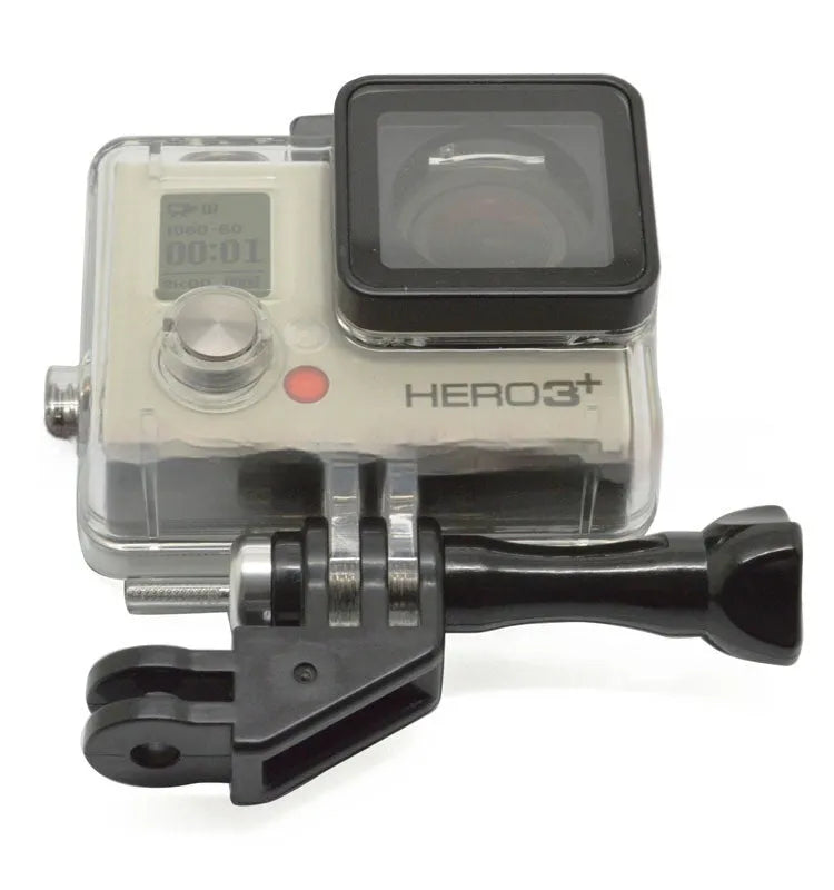 Sports camera corner adjusting arm in black plastic for GoPro multi-angle mounting
