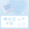 70x70mm paper brick notepad pack with sticky notes and gradient sulphate paper in four colours