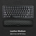 Memory foam mouse wrist pad with cloth or leather cover options in grey or black colours