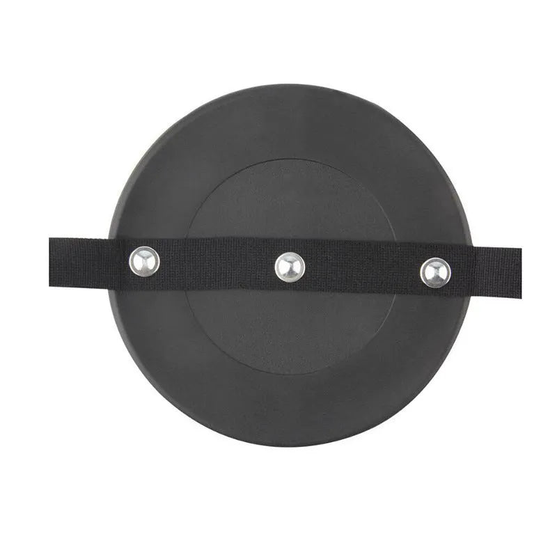 Black ABS car baby rearview mirror with 17cm diameter and adjustable ribbon straps for child observation