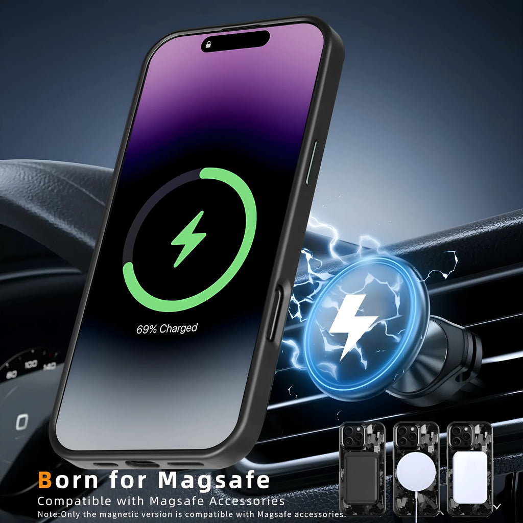 Carbon fiber metal frame forged pattern phone case for iPhone with black frame blue gold color and magnetic feature