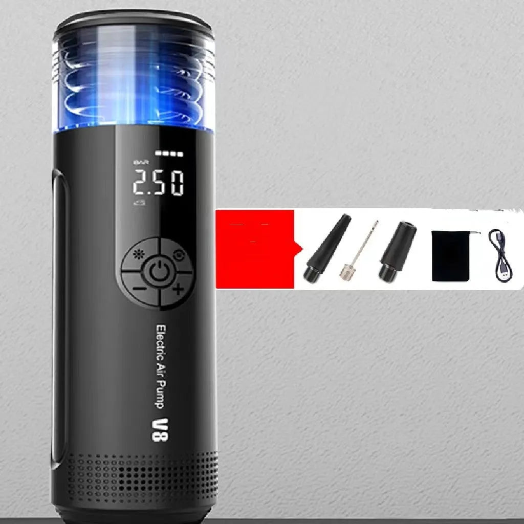 CS-V8 electric tyre inflator with digital display and long cable for vehicle maintenance