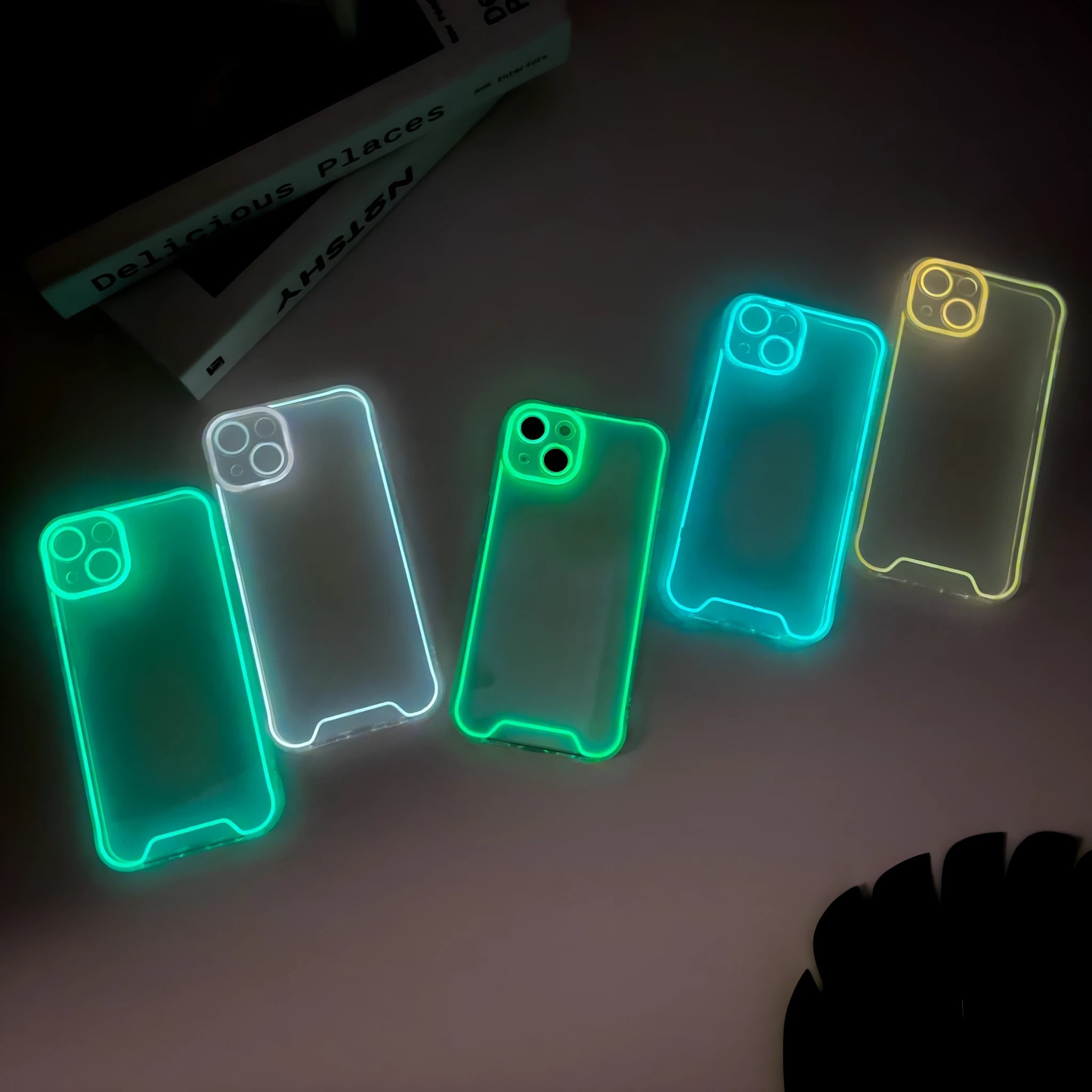 Glow in the dark Christmas soft shell phone case for iPhone in multiple colours