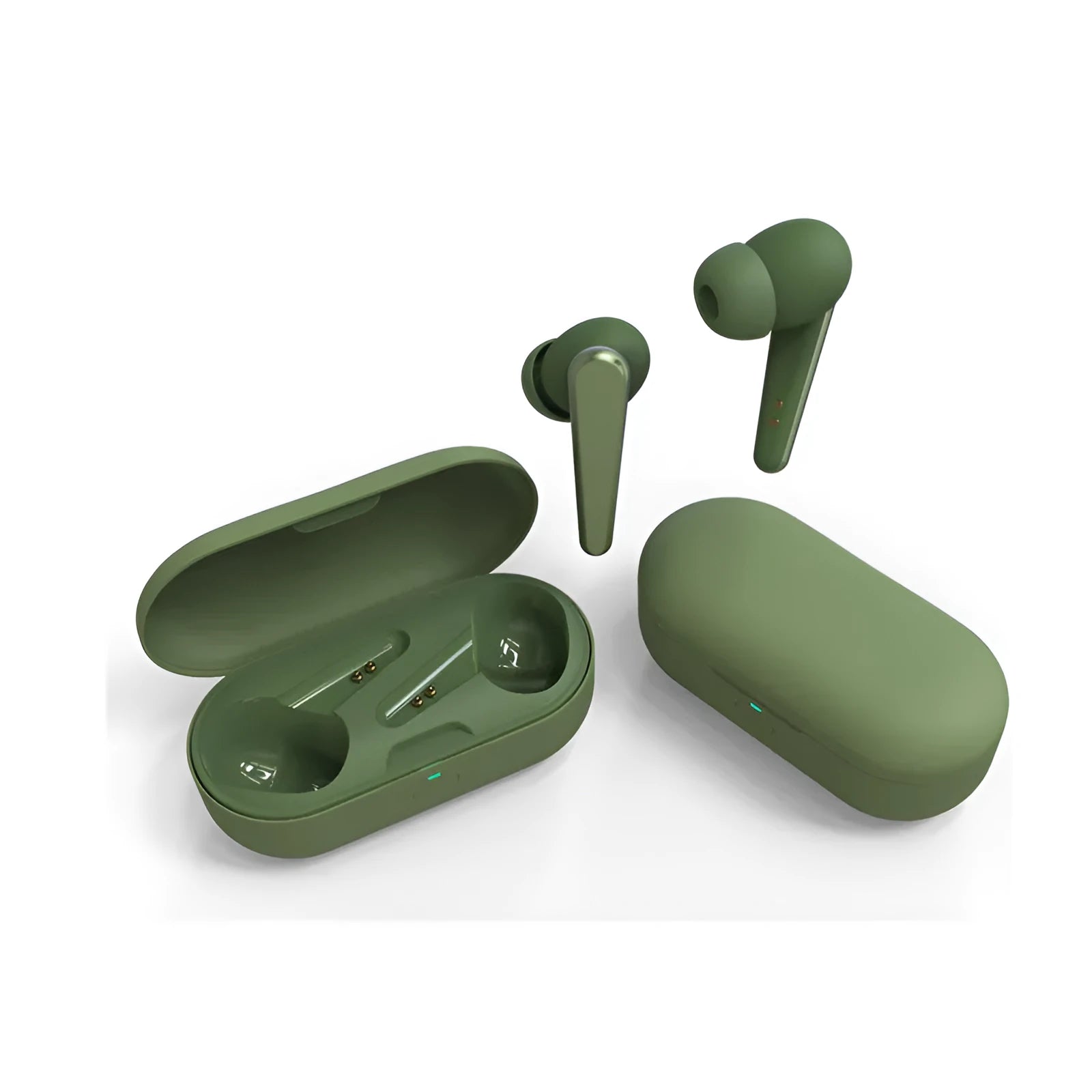Black, blue, green, pink, and white ANC active noise cancelling Bluetooth in-ear headphones.