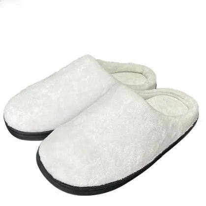 Printed patterned cotton flannel slippers with TPR sole in multiple colour options