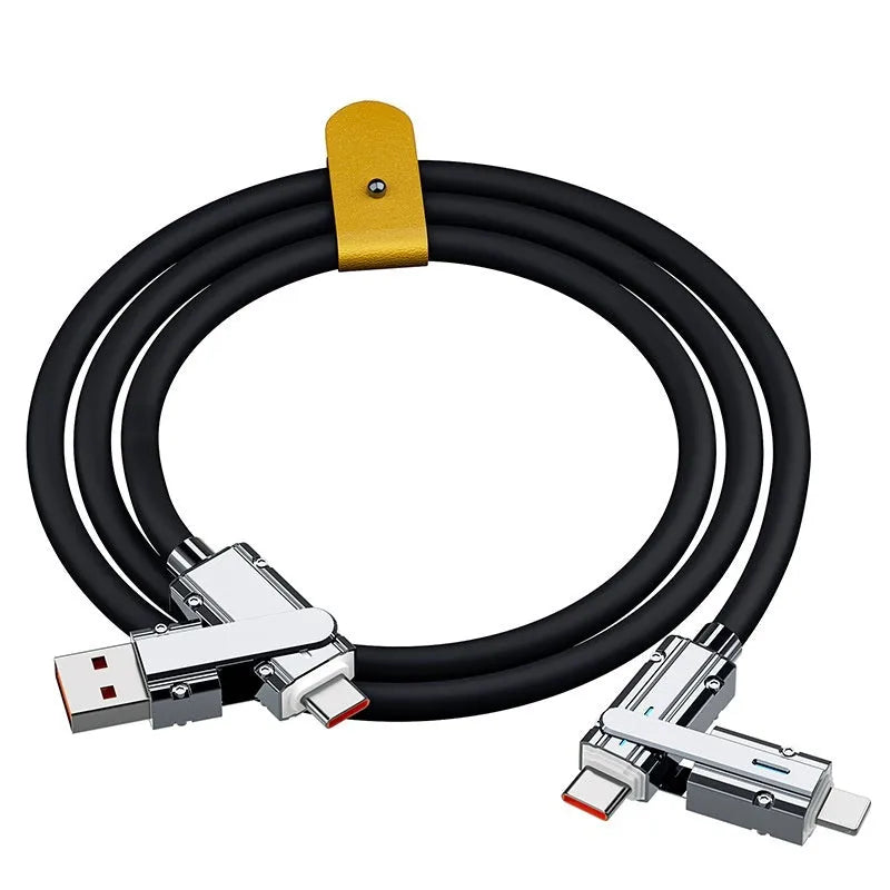 Orange USB to Lightning fast charge cable 1m length with zinc alloy connectors